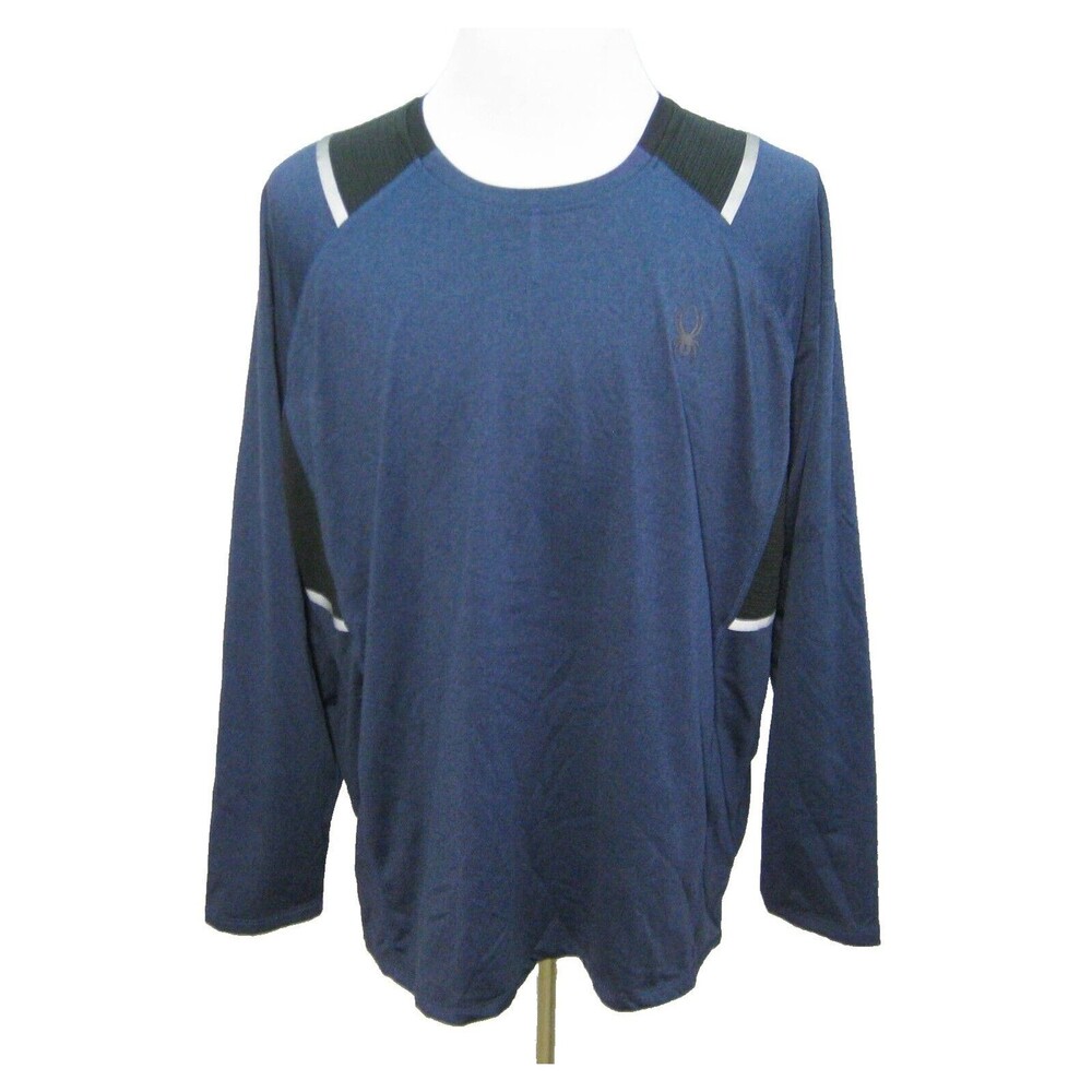 SPYDER Mens (Size XL) Blue Long Sleeve Athletic T-Shirt Gym Fitness Active Shirt